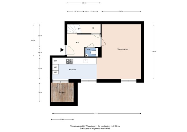 Plattegrond - Tieratesstraat 8, 2291 ZJ Wateringen - 1e Verdieping.jpg